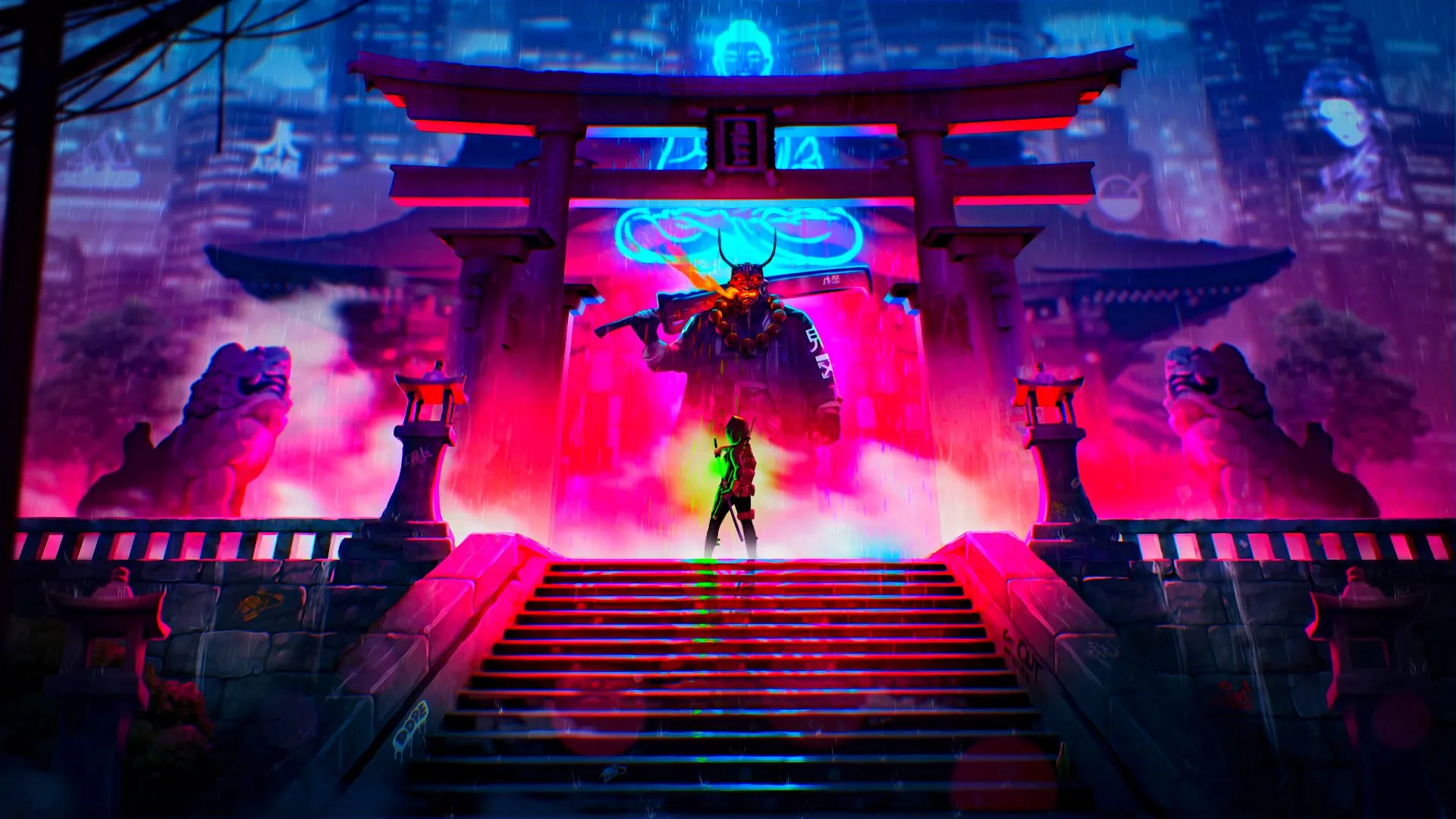 赌博游戏赛博都市夜景 - 利来国际